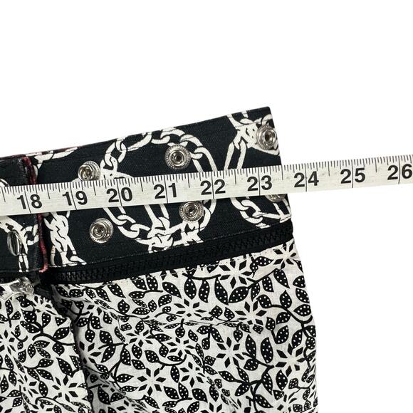 Zand Amsterdam Reversible Wrap Skirt OS Multicolor Dots Floral Snap Punk Grunge - Picture 12 of 16